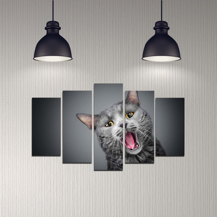 Wallity Pintura decorativa de MDF 5DMDF-49 Multicolor